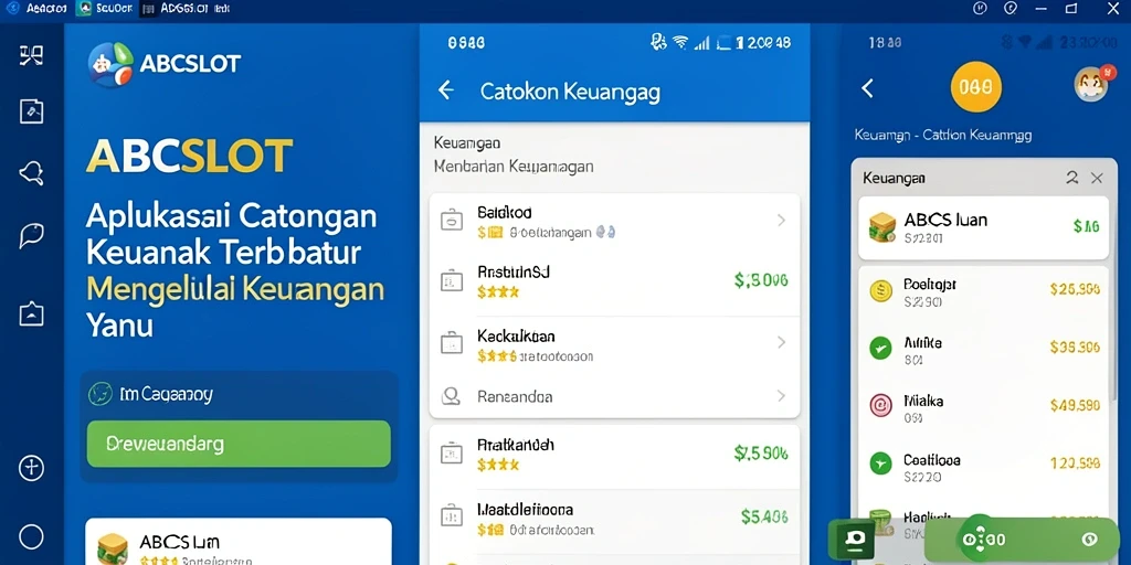 Antarmuka utama ABCSLOT menampilkan catatan keuangan yang terorganisir.