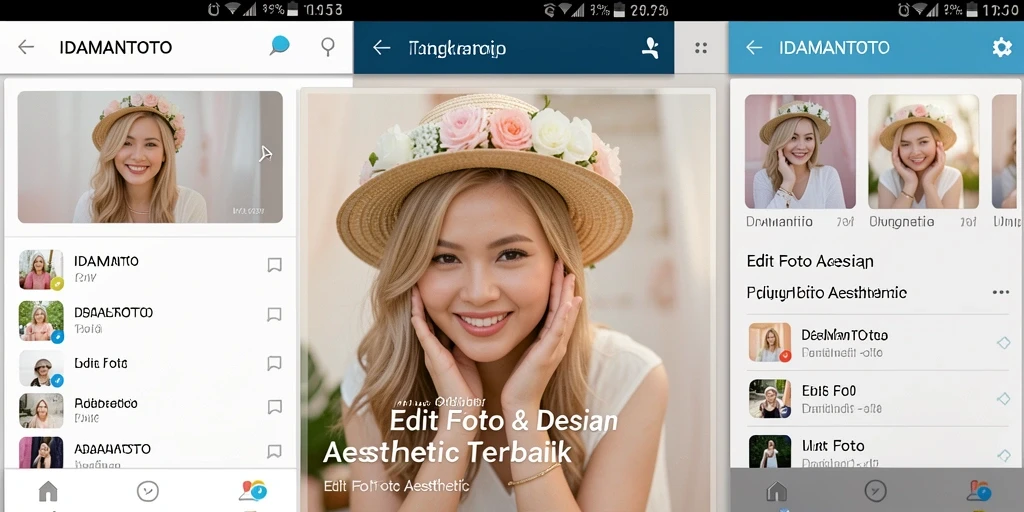 Tampilan antarmuka IDAMANTOTO untuk editing foto aesthetic yang memukau.