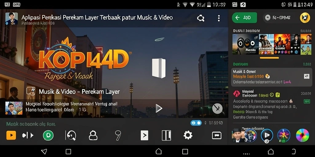 Screenshot aplikasi KOPI4D menampilkan antarmuka perekaman layar yang intuitif.
