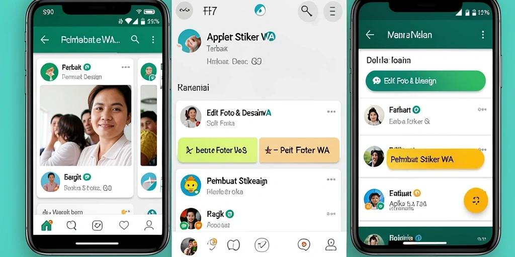 Tampilan antarmuka S80 yang user-friendly untuk Pembuat Stiker WA.