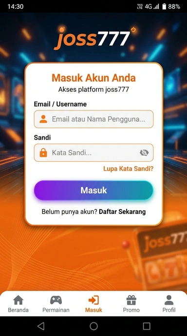 Masuk Akun joss777: Panduan Lengkap untuk Pengguna