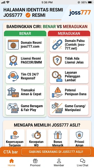 Halaman Resmi joss777 untuk Pengguna Android di Indonesia