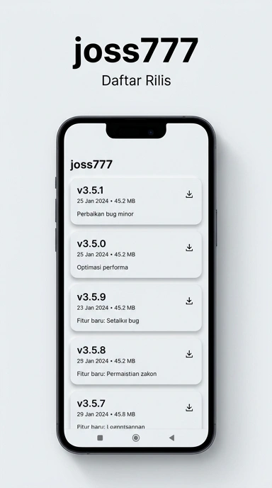 Riwayat Versi Aplikasi joss777 untuk Pengguna Android